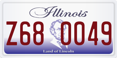 IL license plate Z680049