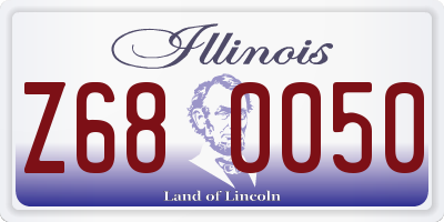 IL license plate Z680050