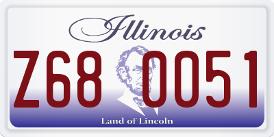 IL license plate Z680051