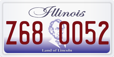 IL license plate Z680052