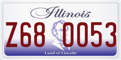 IL license plate Z680053