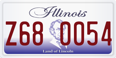 IL license plate Z680054