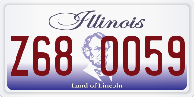 IL license plate Z680059
