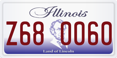 IL license plate Z680060
