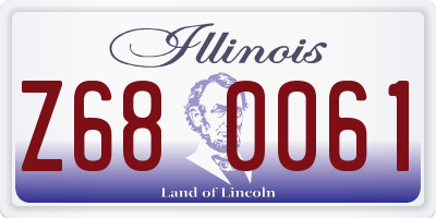 IL license plate Z680061