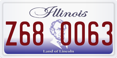 IL license plate Z680063