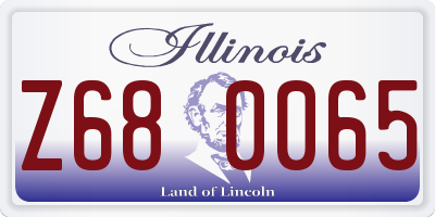 IL license plate Z680065