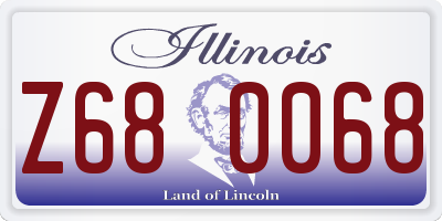 IL license plate Z680068
