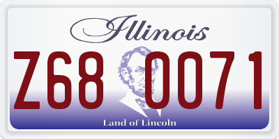 IL license plate Z680071