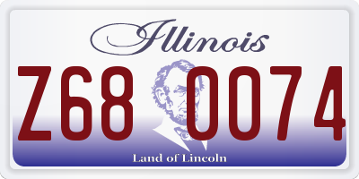 IL license plate Z680074