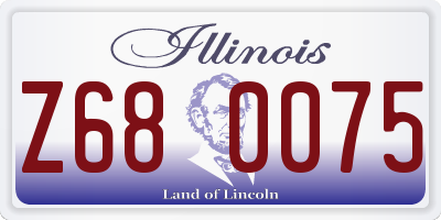 IL license plate Z680075