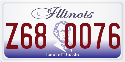 IL license plate Z680076