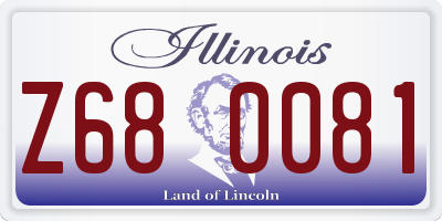 IL license plate Z680081