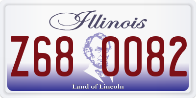 IL license plate Z680082