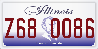 IL license plate Z680086