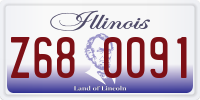 IL license plate Z680091