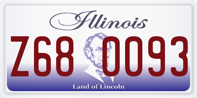 IL license plate Z680093