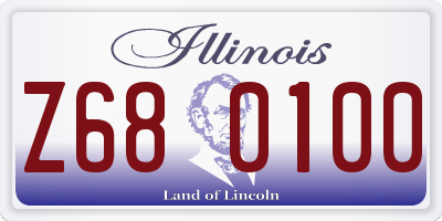 IL license plate Z680100