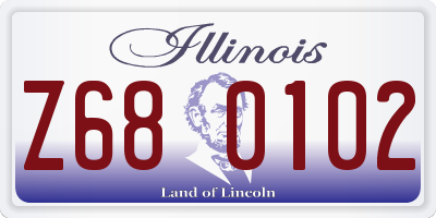 IL license plate Z680102