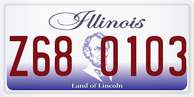 IL license plate Z680103