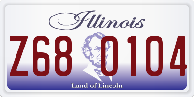 IL license plate Z680104