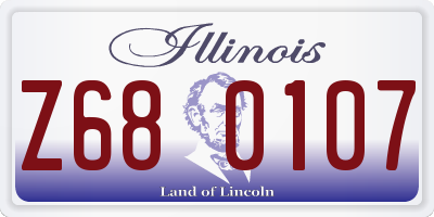 IL license plate Z680107