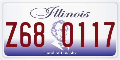 IL license plate Z680117