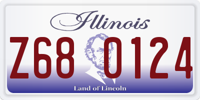 IL license plate Z680124