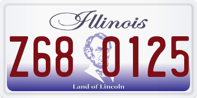 IL license plate Z680125