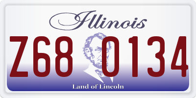 IL license plate Z680134