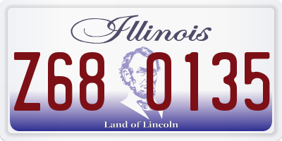 IL license plate Z680135