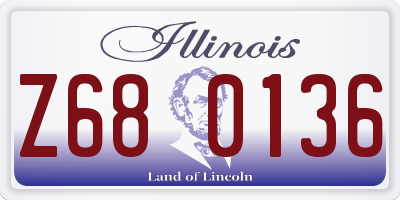 IL license plate Z680136