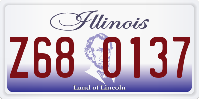 IL license plate Z680137