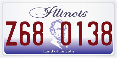IL license plate Z680138