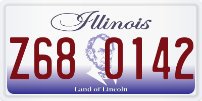 IL license plate Z680142