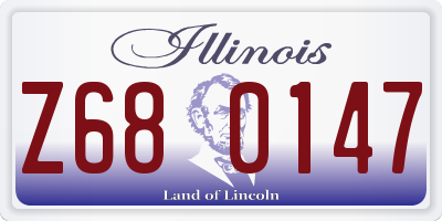 IL license plate Z680147