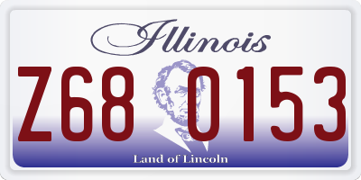 IL license plate Z680153