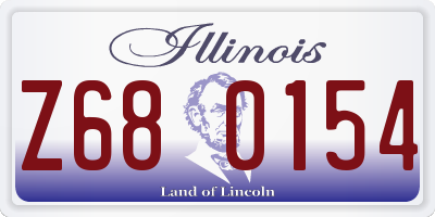 IL license plate Z680154