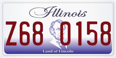 IL license plate Z680158