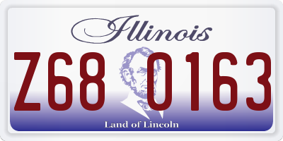 IL license plate Z680163