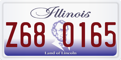 IL license plate Z680165