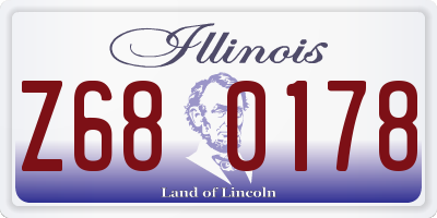 IL license plate Z680178