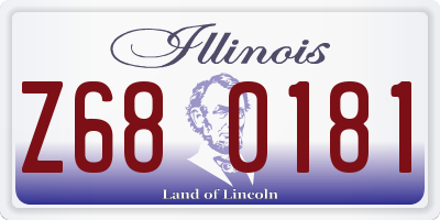 IL license plate Z680181