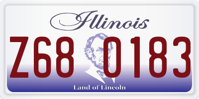 IL license plate Z680183