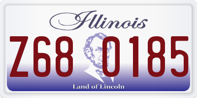 IL license plate Z680185