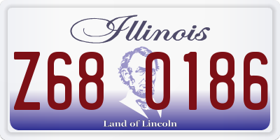 IL license plate Z680186
