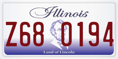 IL license plate Z680194