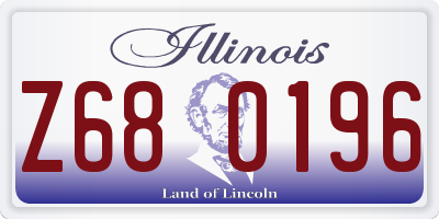 IL license plate Z680196