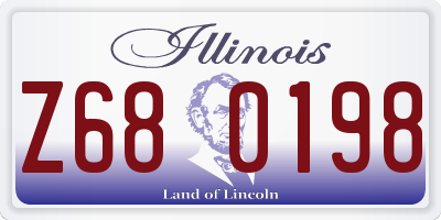 IL license plate Z680198