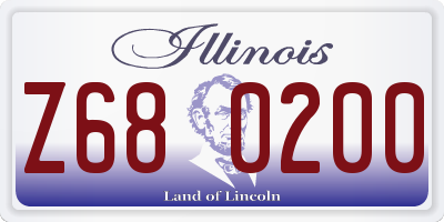 IL license plate Z680200